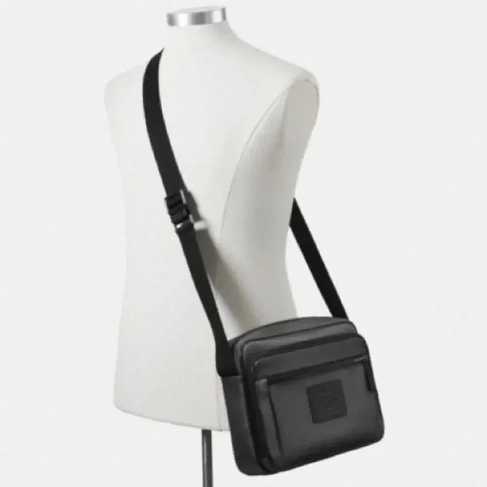 Coach Heritage Check Flight Case Crossbody Bag